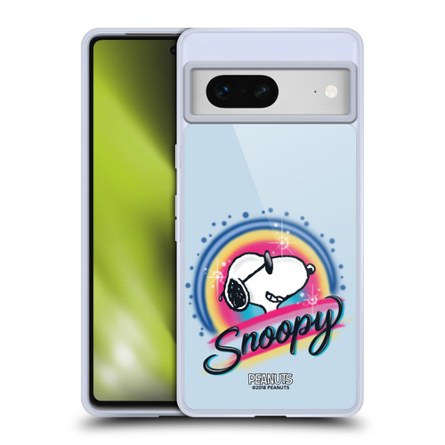 Peanuts Snoopy Boardwalk Airbrush Colourful Sunglasses Soft Gel Case for Google Pixel 7