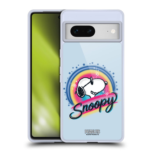 Peanuts Snoopy Boardwalk Airbrush Colourful Sunglasses Soft Gel Case for Google Pixel 7