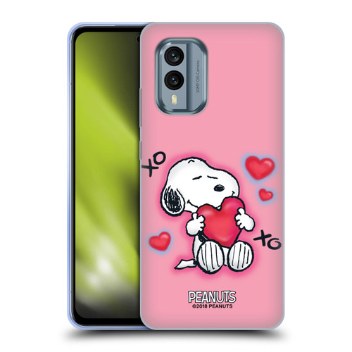 Peanuts Snoopy Boardwalk Airbrush XOXO Soft Gel Case for Nokia X30