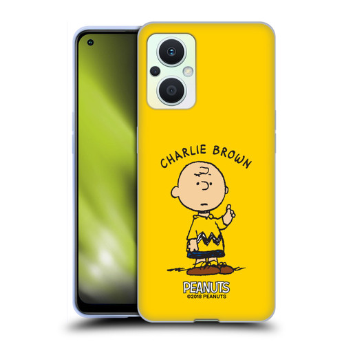 Peanuts Characters Charlie Brown Soft Gel Case for OPPO Reno8 Lite
