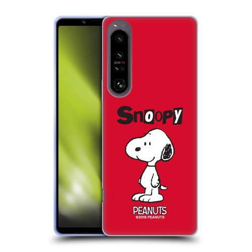 Peanuts Characters Snoopy Soft Gel Case for Sony Xperia 1 IV
