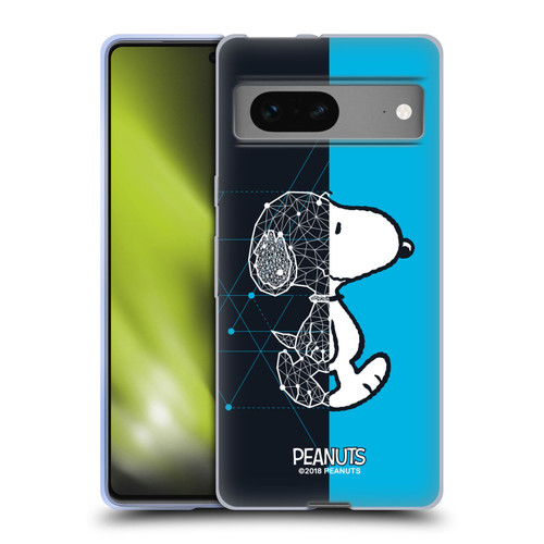 Peanuts Halfs And Laughs Snoopy Geometric Soft Gel Case for Google Pixel 7