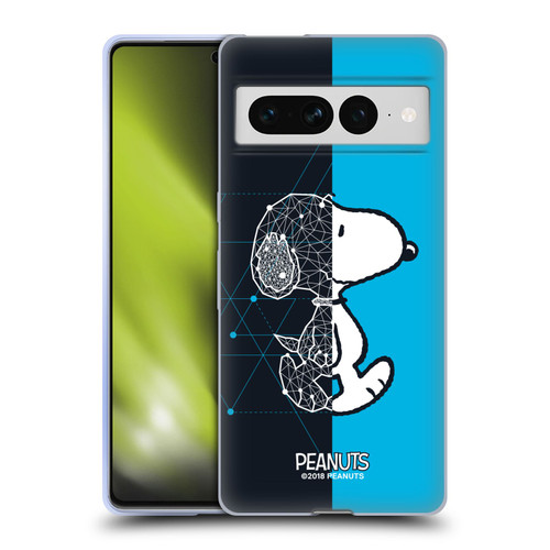 Peanuts Halfs And Laughs Snoopy Geometric Soft Gel Case for Google Pixel 7 Pro