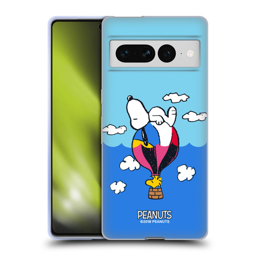 Peanuts Halfs And Laughs Snoopy & Woodstock Balloon Soft Gel Case for Google Pixel 7 Pro