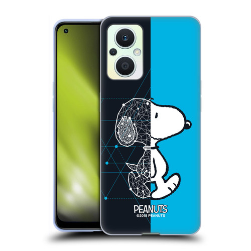 Peanuts Halfs And Laughs Snoopy Geometric Soft Gel Case for OPPO Reno8 Lite