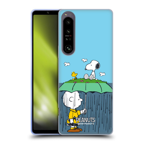 Peanuts Halfs And Laughs Charlie, Snoppy & Woodstock Soft Gel Case for Sony Xperia 1 IV