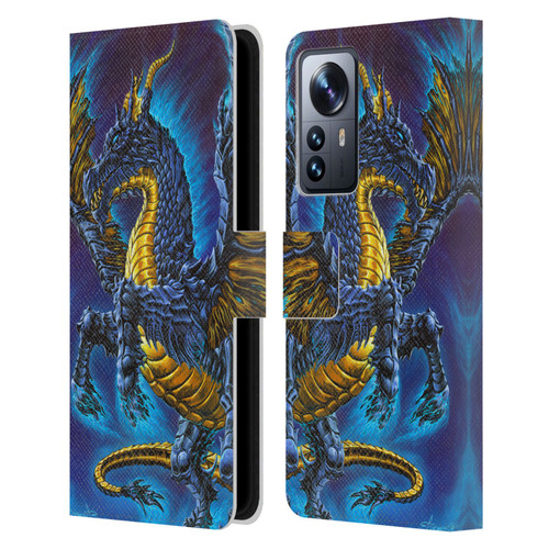 Ed Beard Jr Dragons Mare Leather Book Wallet Case Cover For Xiaomi 12 Pro