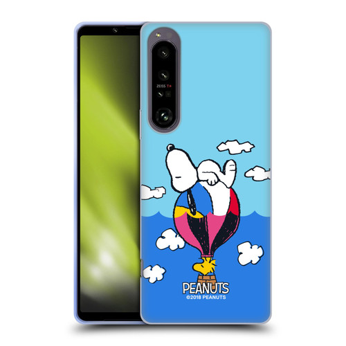 Peanuts Halfs And Laughs Snoopy & Woodstock Balloon Soft Gel Case for Sony Xperia 1 IV