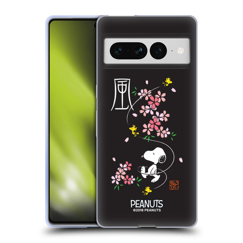 Peanuts Oriental Snoopy Cherry Blossoms Soft Gel Case for Google Pixel 7 Pro