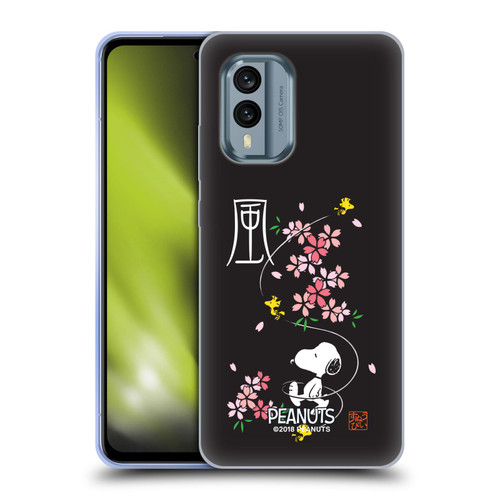 Peanuts Oriental Snoopy Cherry Blossoms Soft Gel Case for Nokia X30
