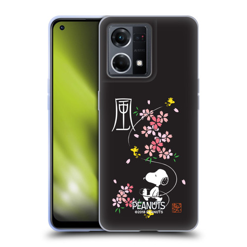 Peanuts Oriental Snoopy Cherry Blossoms Soft Gel Case for OPPO Reno8 4G