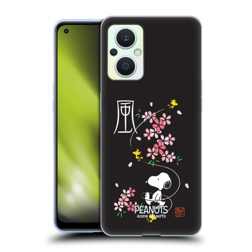 Peanuts Oriental Snoopy Cherry Blossoms Soft Gel Case for OPPO Reno8 Lite