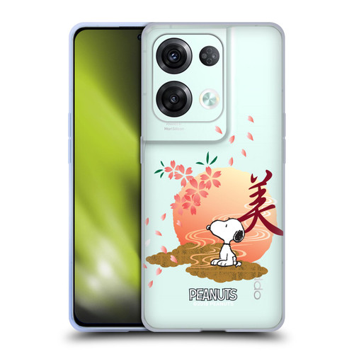Peanuts Oriental Snoopy Sakura Soft Gel Case for OPPO Reno8 Pro