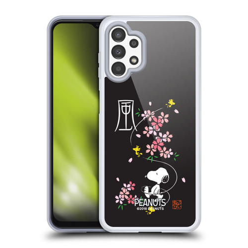 Peanuts Oriental Snoopy Cherry Blossoms Soft Gel Case for Samsung Galaxy A13 (2022)