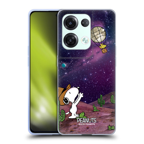 Peanuts Snoopy Space Cowboy Nebula Balloon Woodstock Soft Gel Case for OPPO Reno8 Pro