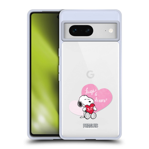 Peanuts Sealed With A Kiss Snoopy Hugs And Kisses Soft Gel Case for Google Pixel 7