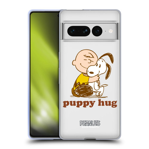 Peanuts Snoopy Hug Charlie Puppy Hug Soft Gel Case for Google Pixel 7 Pro