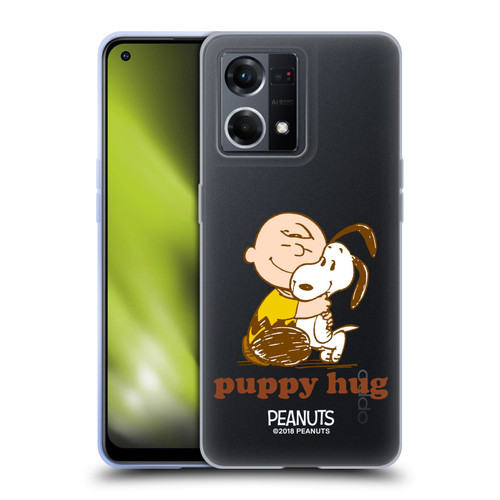 Peanuts Snoopy Hug Charlie Puppy Hug Soft Gel Case for OPPO Reno8 4G