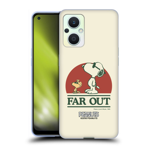 Peanuts Woodstock 50th Snoopy Woodstock Far Out Soft Gel Case for OPPO Reno8 Lite