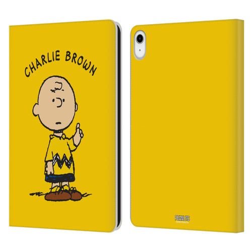 Peanuts Characters Charlie Brown Leather Book Wallet Case Cover For Apple iPad 10.9 (2022)