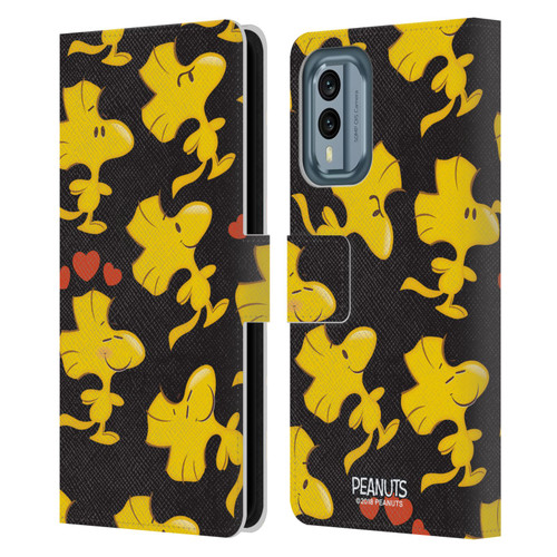 Peanuts Character Patterns Woodstock Leather Book Wallet Case Cover For Nokia X30