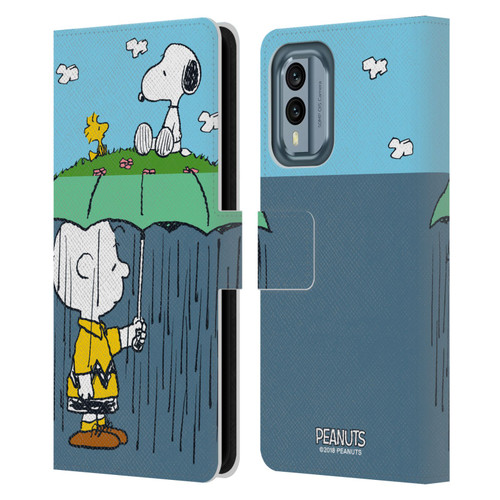 Peanuts Halfs And Laughs Charlie, Snoppy & Woodstock Leather Book Wallet Case Cover For Nokia X30
