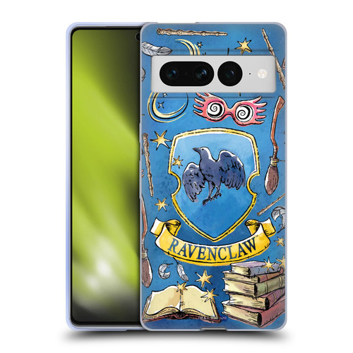 Harry Potter Deathly Hallows XIII Ravenclaw Pattern Soft Gel Case for Google Pixel 7 Pro
