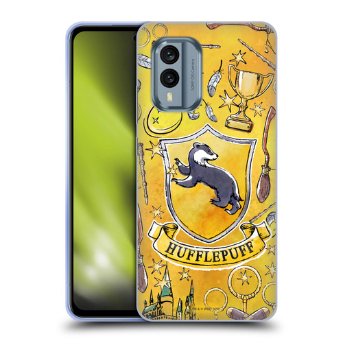 Harry Potter Deathly Hallows XIII Hufflepuff Pattern Soft Gel Case for Nokia X30