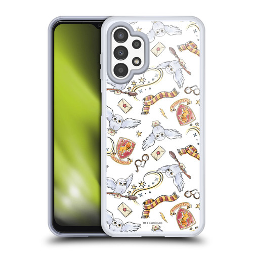 Harry Potter Deathly Hallows XIII Hedwig Owl Pattern Soft Gel Case for Samsung Galaxy A13 (2022)