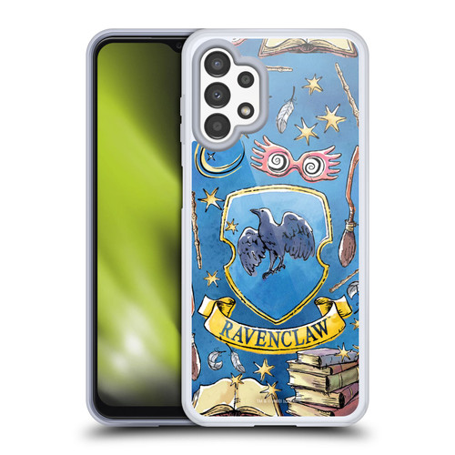 Harry Potter Deathly Hallows XIII Ravenclaw Pattern Soft Gel Case for Samsung Galaxy A13 (2022)