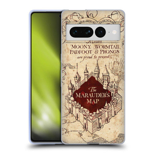 Harry Potter Prisoner Of Azkaban II The Marauder's Map Soft Gel Case for Google Pixel 7 Pro