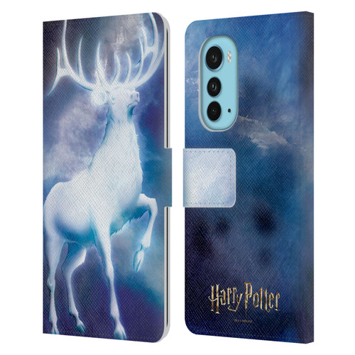 Harry Potter Prisoner Of Azkaban II Stag Patronus Leather Book Wallet Case Cover For Motorola Edge (2022)