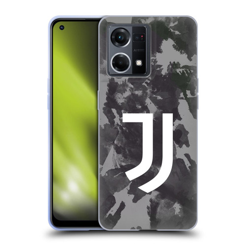 Juventus Football Club Art Monochrome Splatter Soft Gel Case for OPPO Reno8 4G