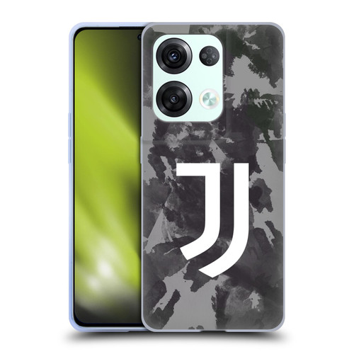 Juventus Football Club Art Monochrome Splatter Soft Gel Case for OPPO Reno8 Pro