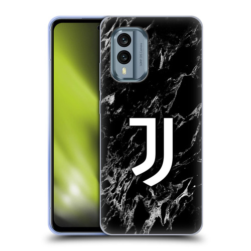 Juventus Football Club Marble Black Soft Gel Case for Nokia X30