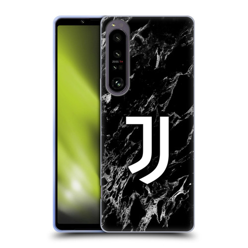 Juventus Football Club Marble Black Soft Gel Case for Sony Xperia 1 IV
