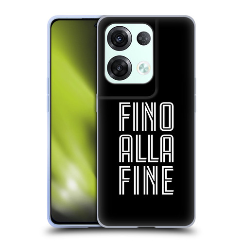 Juventus Football Club Type Fino Alla Fine Black Soft Gel Case for OPPO Reno8 Pro
