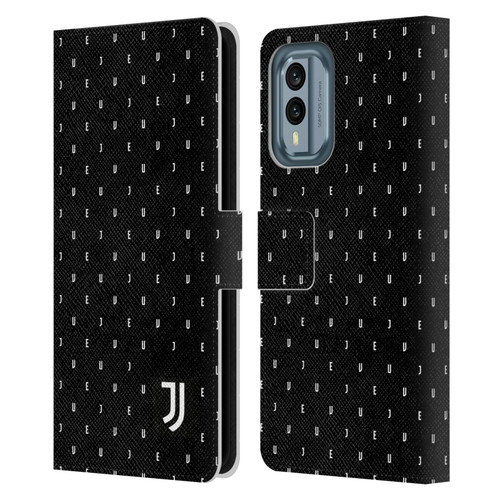 Juventus Football Club Lifestyle 2 Black Logo Type Pattern Leather Book Wallet Case Cover For Nokia X30