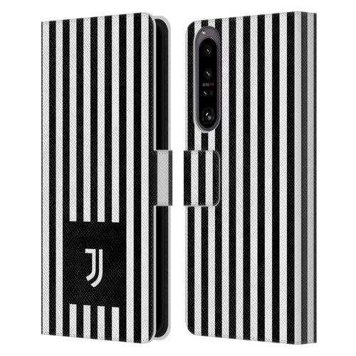 Juventus Football Club Lifestyle 2 Black & White Stripes Leather Book Wallet Case Cover For Sony Xperia 1 IV