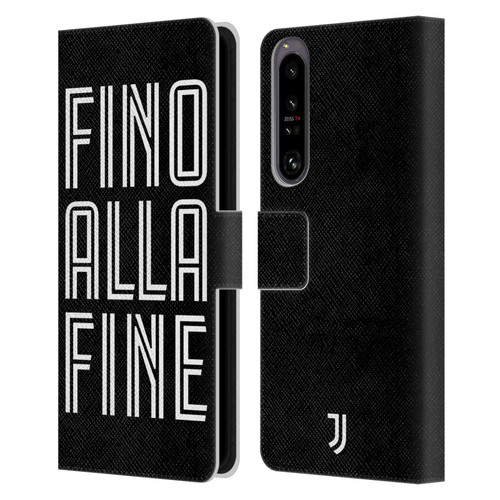 Juventus Football Club Type Fino Alla Fine Black Leather Book Wallet Case Cover For Sony Xperia 1 IV