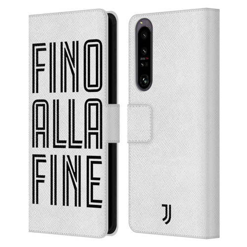Juventus Football Club Type Fino Alla Fine White Leather Book Wallet Case Cover For Sony Xperia 1 IV