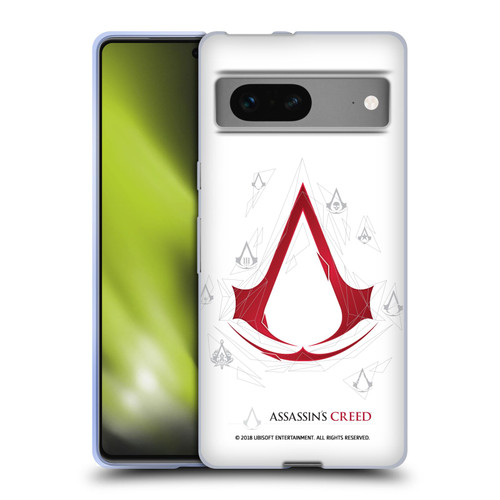 Assassin's Creed Legacy Logo Geometric White Soft Gel Case for Google Pixel 7