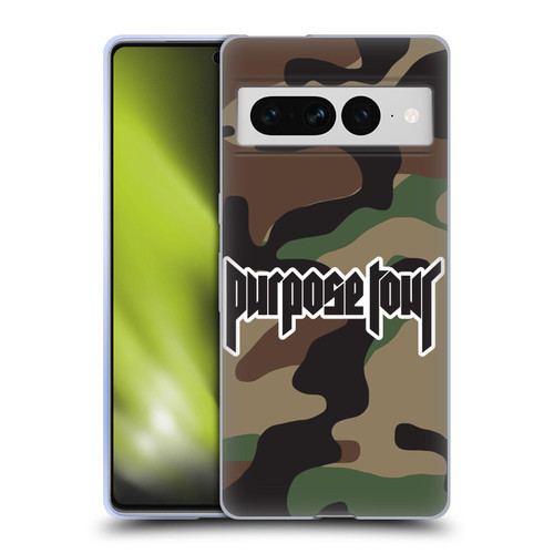 Justin Bieber Tour Merchandise Camouflage Soft Gel Case for Google Pixel 7 Pro