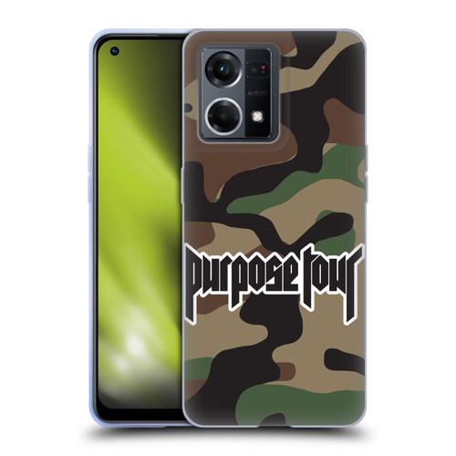 Justin Bieber Tour Merchandise Camouflage Soft Gel Case for OPPO Reno8 4G