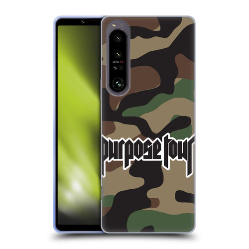 Justin Bieber Tour Merchandise Camouflage Soft Gel Case for Sony Xperia 1 IV