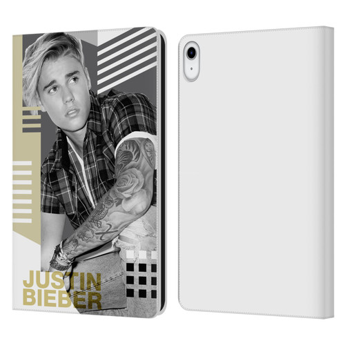 Justin Bieber Purpose B&w Calendar Geometric Collage Leather Book Wallet Case Cover For Apple iPad 10.9 (2022)