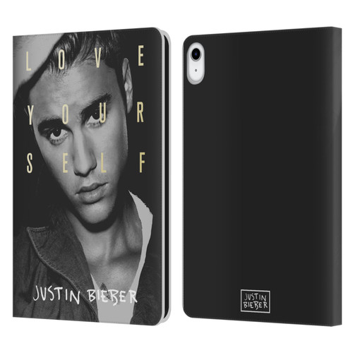 Justin Bieber Purpose B&w Love Yourself Leather Book Wallet Case Cover For Apple iPad 10.9 (2022)