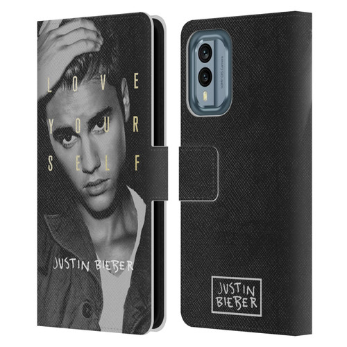 Justin Bieber Purpose B&w Love Yourself Leather Book Wallet Case Cover For Nokia X30