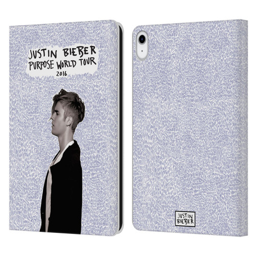 Justin Bieber Purpose World Tour 2016 Leather Book Wallet Case Cover For Apple iPad 10.9 (2022)
