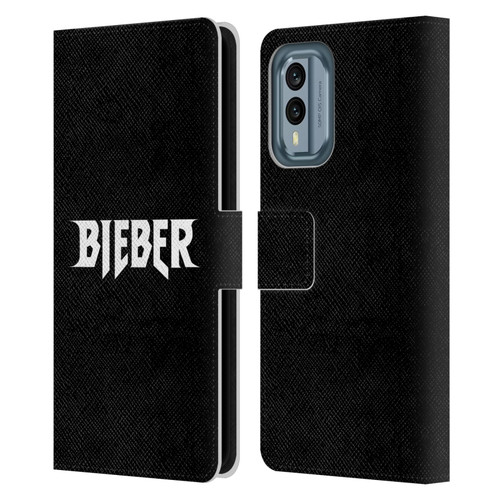 Justin Bieber Tour Merchandise Logo Name Leather Book Wallet Case Cover For Nokia X30